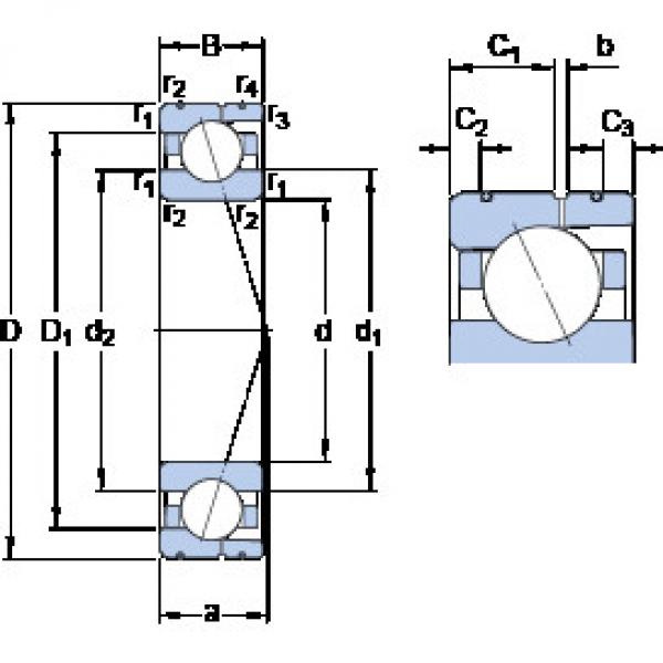 roulements 7011 CD/HCP4AL SKF #1 image