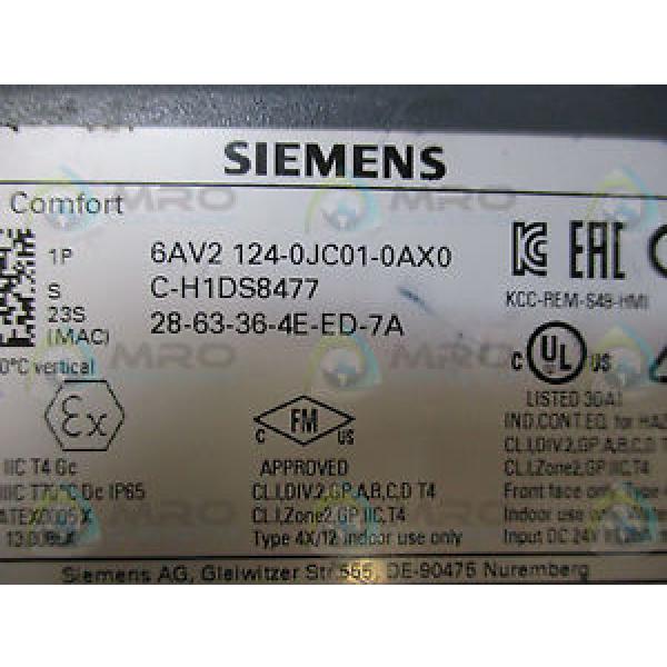 Original SKF Rolling Bearings Siemens 6AV2124-0JC01-0AX0 SIMATIC HMI TOUCH PANEL *NEW NO  BOX* #3 image